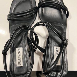 Steve Madden Black Heeled Sandals